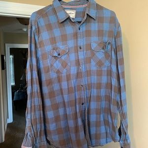 Flag and Anthem long sleeve plaid shirt